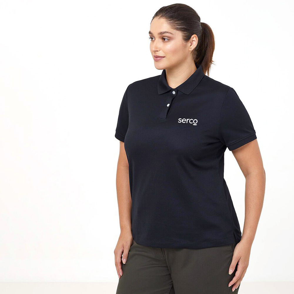 Womens Standard Serco Polo - Black